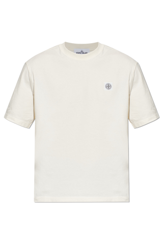 Stone Island cream T-shirt with logo 1