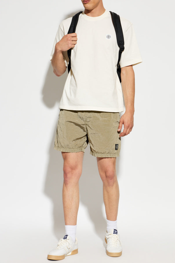 Stone Island cream T-shirt with logo 2
