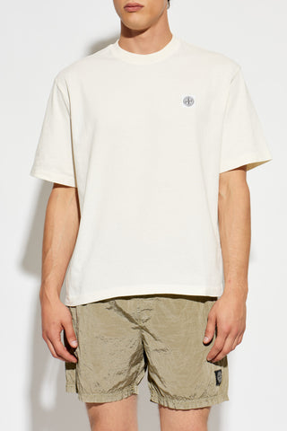 Stone Island cream T-shirt with logo 3