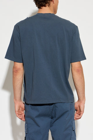 Stone Island NAVY BLUE T-shirt with logo patch 4
