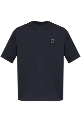 Stone Island NAVY BLUE T-shirt with logo 1