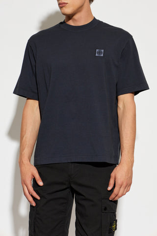 Stone Island NAVY BLUE T-shirt with logo 3