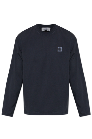 Stone Island NAVY BLUE T-shirt with logo 1