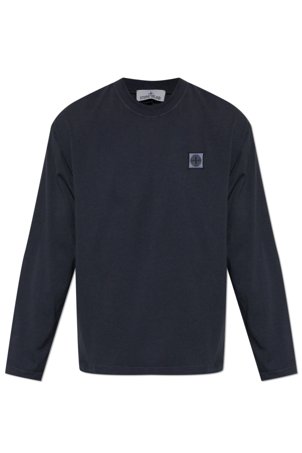Stone Island NAVY BLUE T-shirt with logo 1