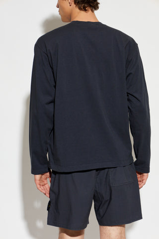 Stone Island NAVY BLUE T-shirt with logo 4