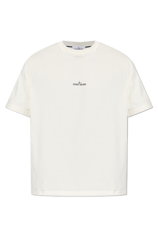 Stone Island cream T-shirt with logo 1