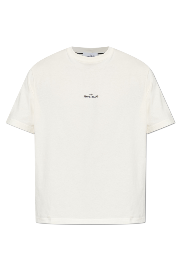 Stone Island cream T-shirt with logo 1