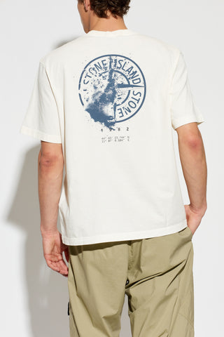 Stone Island cream T-shirt with logo 4