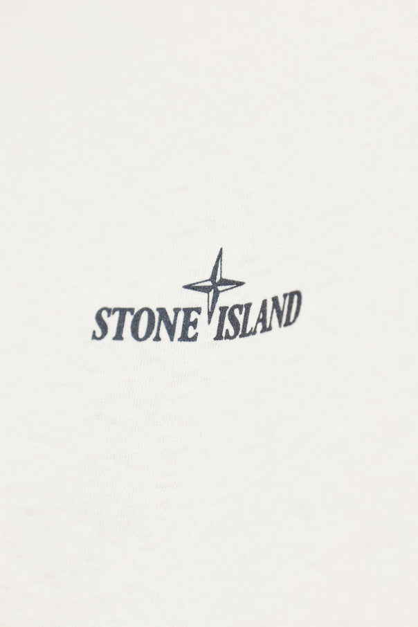 Stone Island cream T-shirt with logo 5