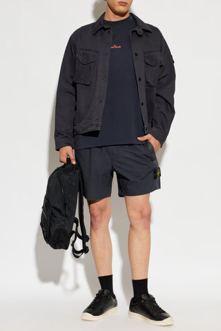 Stone Island NAVY BLUE T-shirt with logo 2