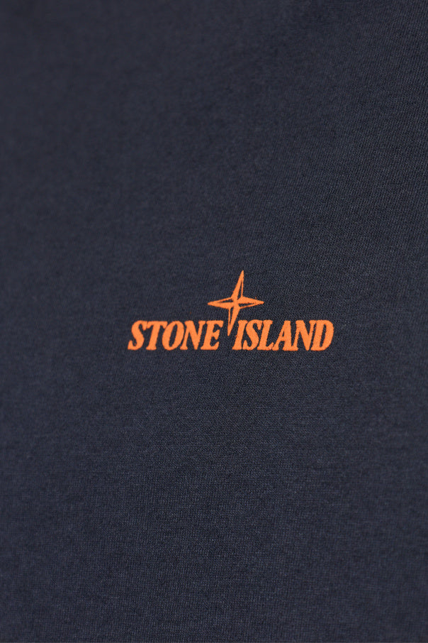 Stone Island NAVY BLUE T-shirt with logo 5