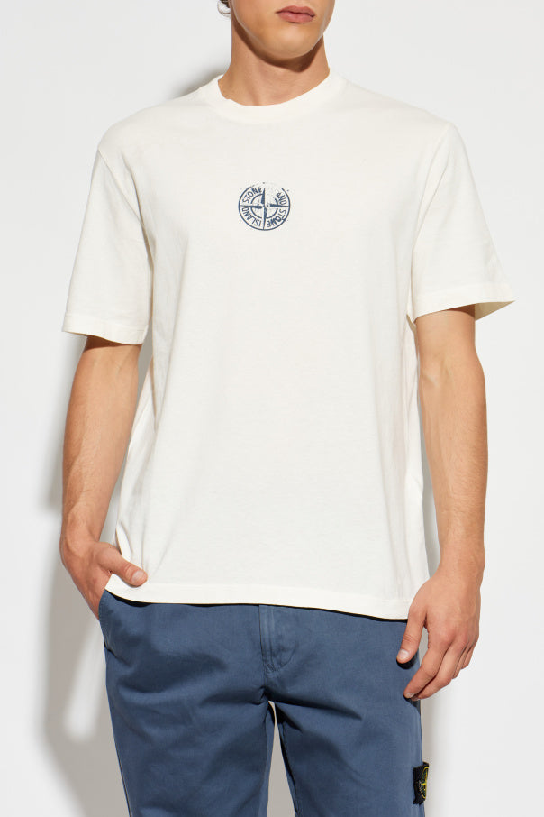 Stone Island cream T-shirt with logo 3
