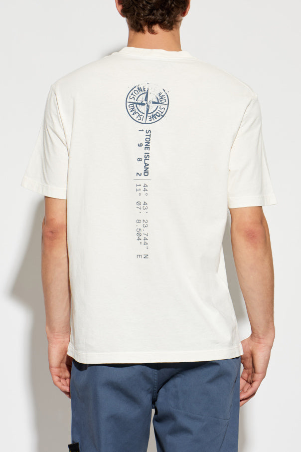 Stone Island cream T-shirt with logo 4