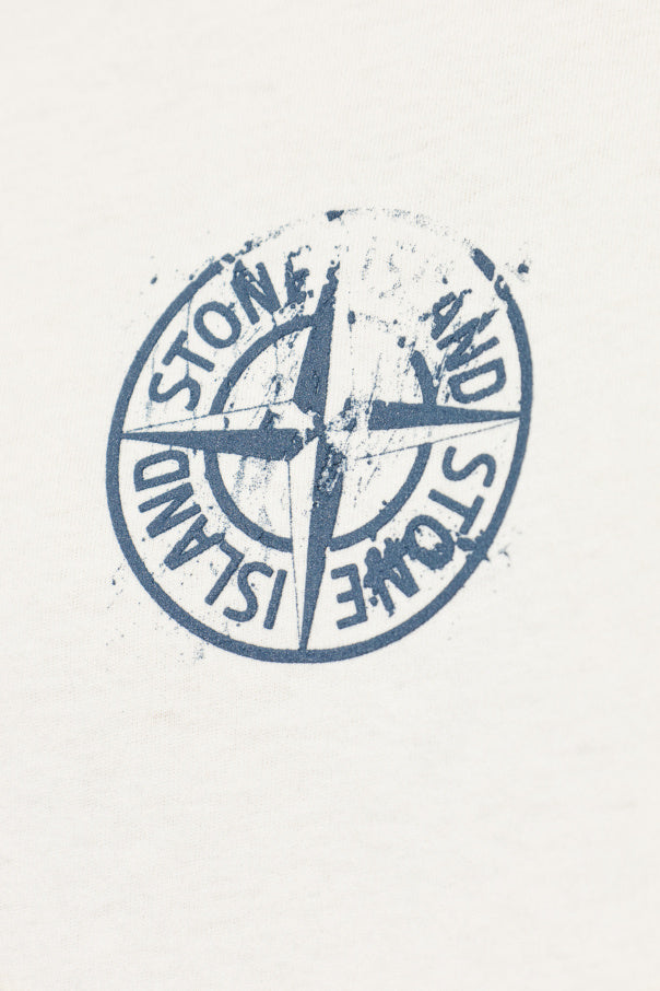 Stone Island cream T-shirt with logo 5
