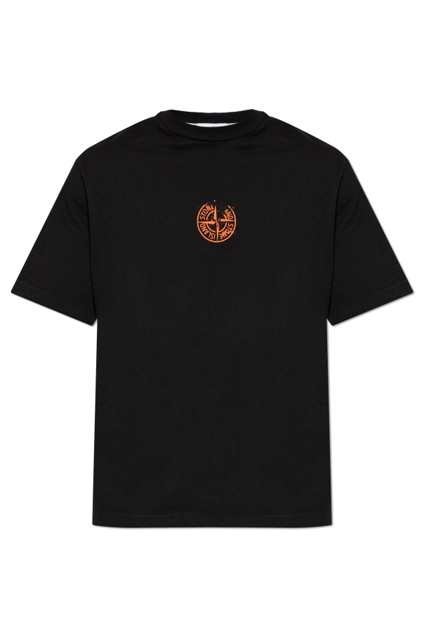 Stone Island BLACK T-shirt with logo 1