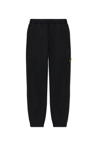 Stone Island BLACK Sweatpants with logo patch 1