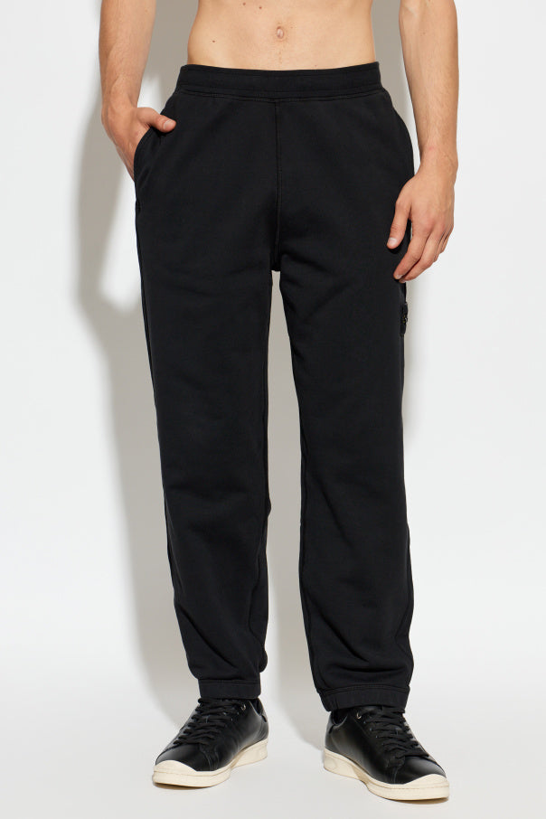Stone Island BLACK Sweatpants with logo patch 3