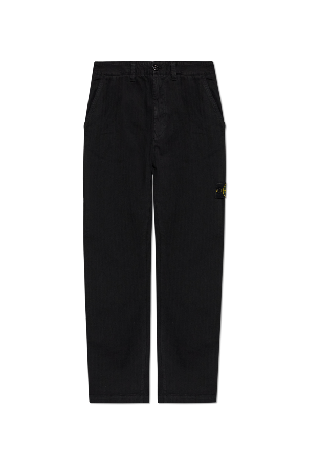Stone Island BLACK Jeans with logo patch 1