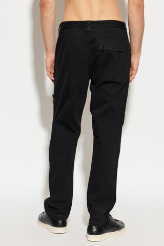 Stone Island BLACK Jeans with logo patch 4