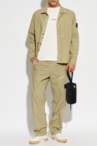 Stone Island GREEN Trousers with logo patch 2
